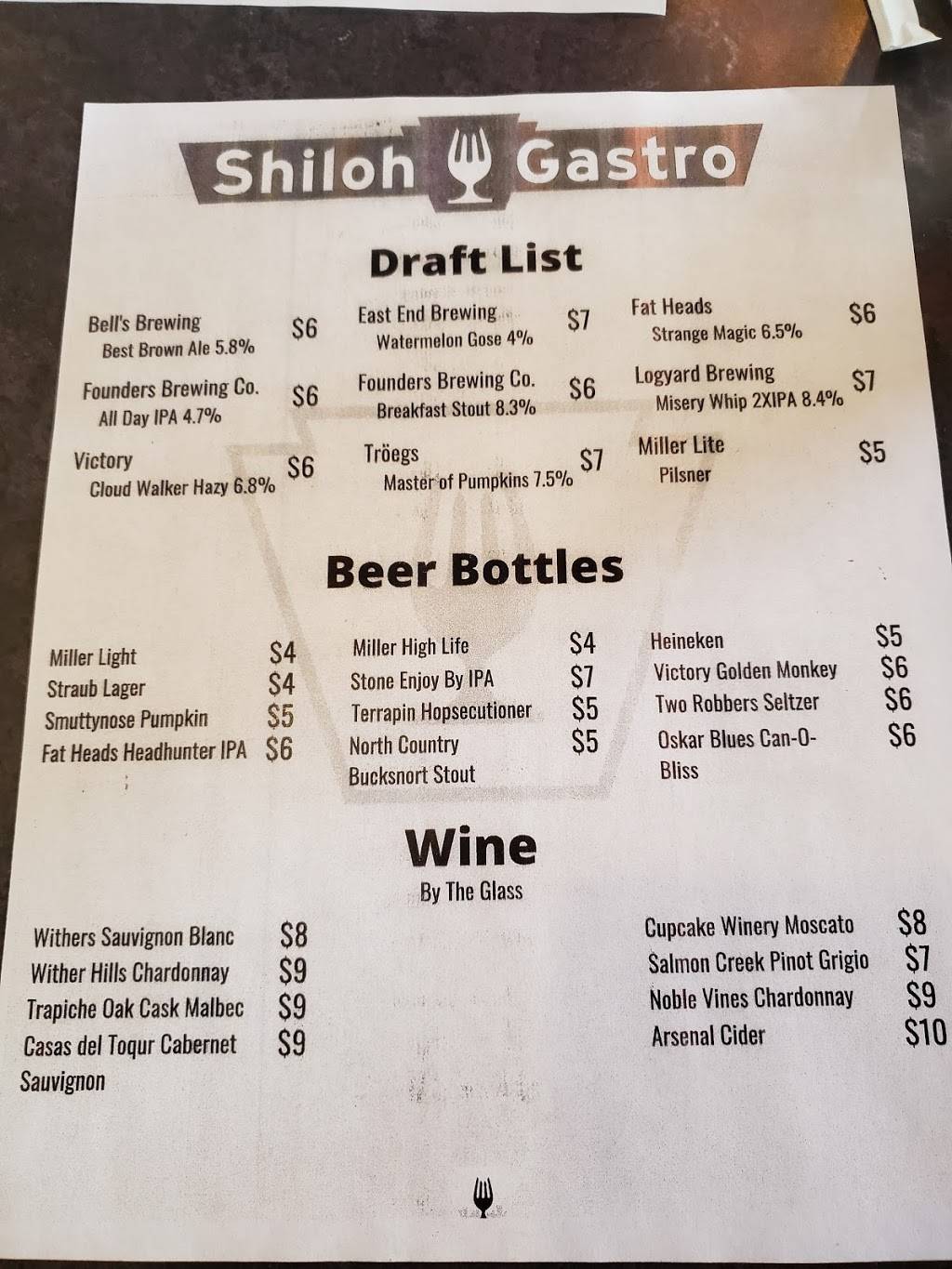 Shiloh Gastro | restaurant | 123 Shiloh St, Pittsburgh, PA 15211, USA | 4124314000 OR +1 412-431-4000