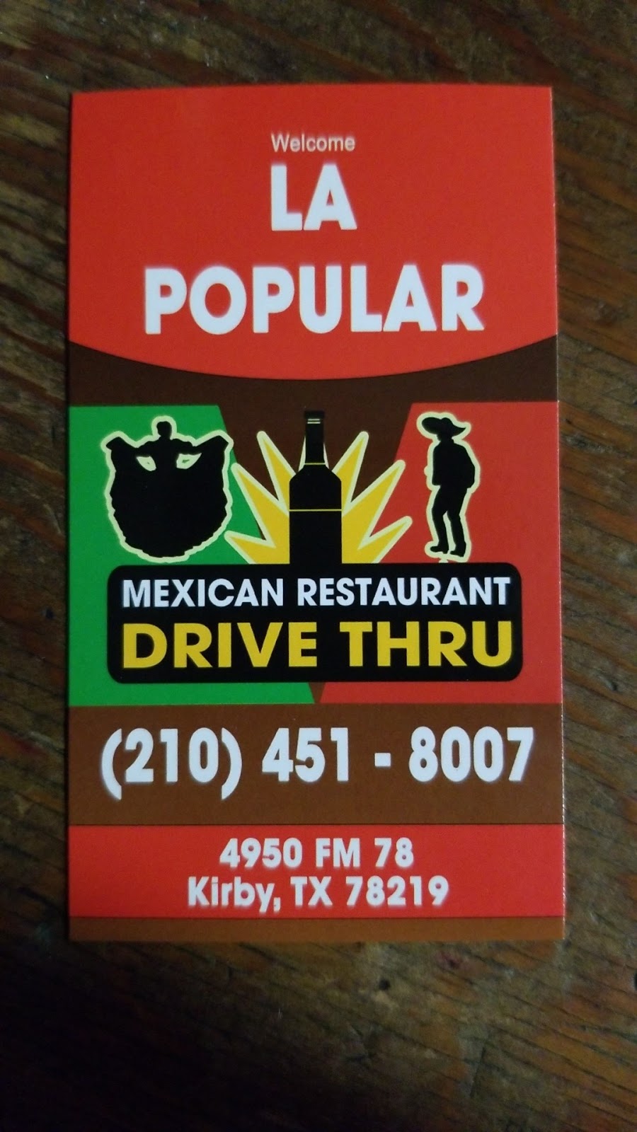 La Popular | restaurant | 4950 FM78, Kirby, TX 78219, USA | 2104518007 OR +1 210-451-8007
