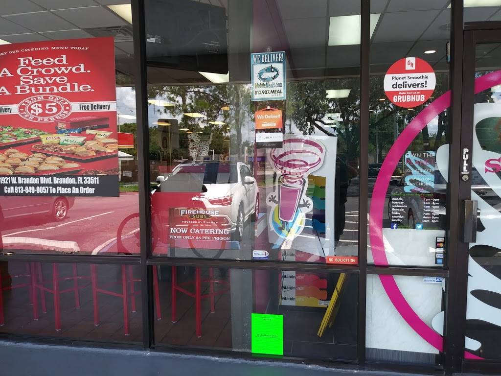 Planet Smoothie | restaurant | 1923 W Brandon Blvd, Brandon, FL 33511, USA | 8136539515 OR +1 813-653-9515