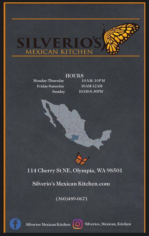 Silverios Mexican Kitchen | restaurant | 114 Cherry St NE, Olympia, WA 98501, USA | 3604890671 OR +1 360-489-0671