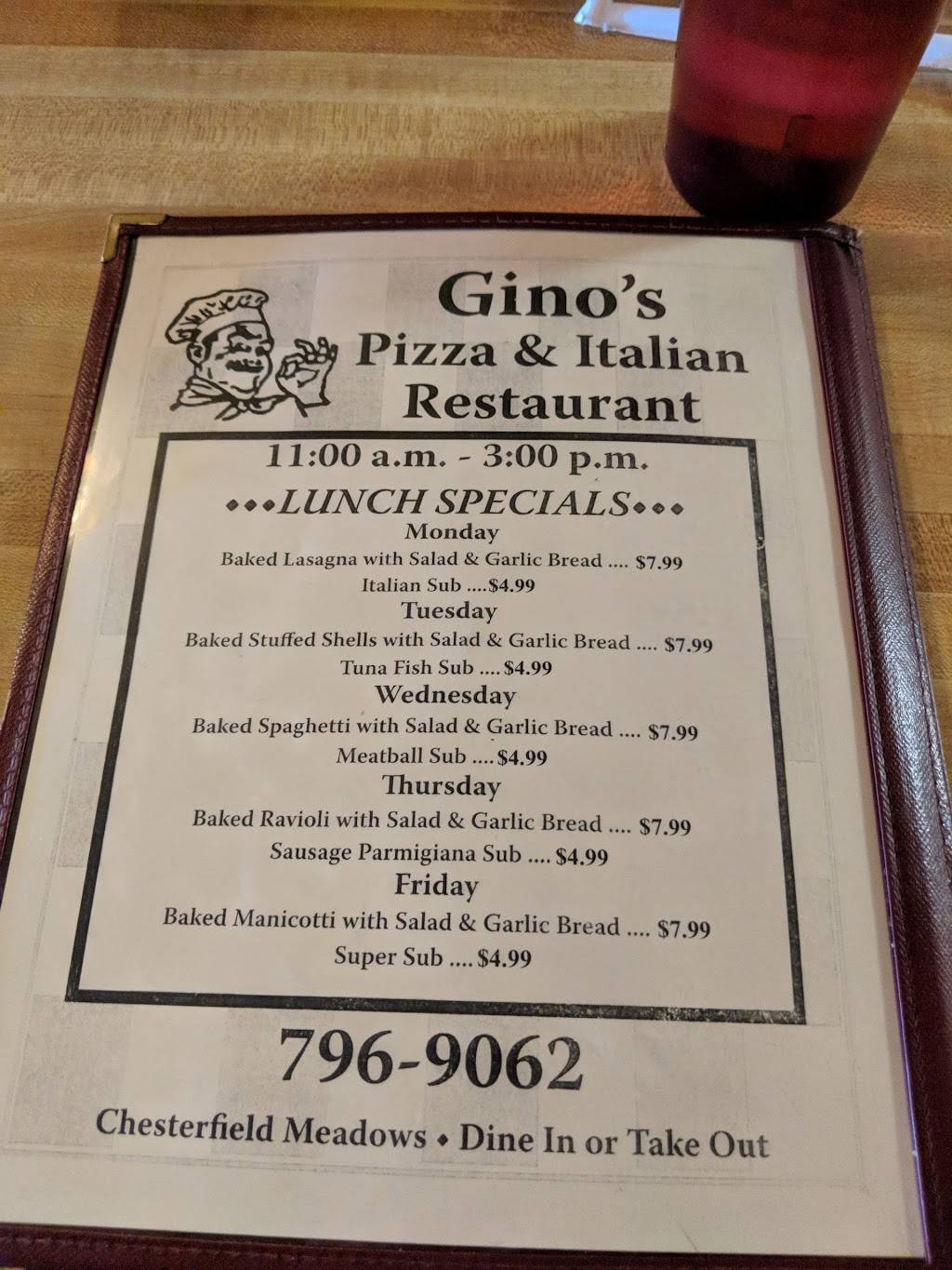 Ginos Pizza & Italian Restaurant | restaurant | 6429 Centralia Rd, Chesterfield, VA 23832, USA | 8047969062 OR +1 804-796-9062