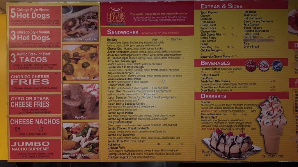 Big Als | restaurant | 5335 S Kedzie Ave, Chicago, IL 60632, USA | 7737787337 OR +1 773-778-7337