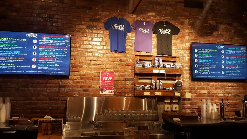 Flat12 Bierwerks | restaurant | 414 Dorman St, Indianapolis, IN 46202, USA | 3174265851 OR +1 317-426-5851
