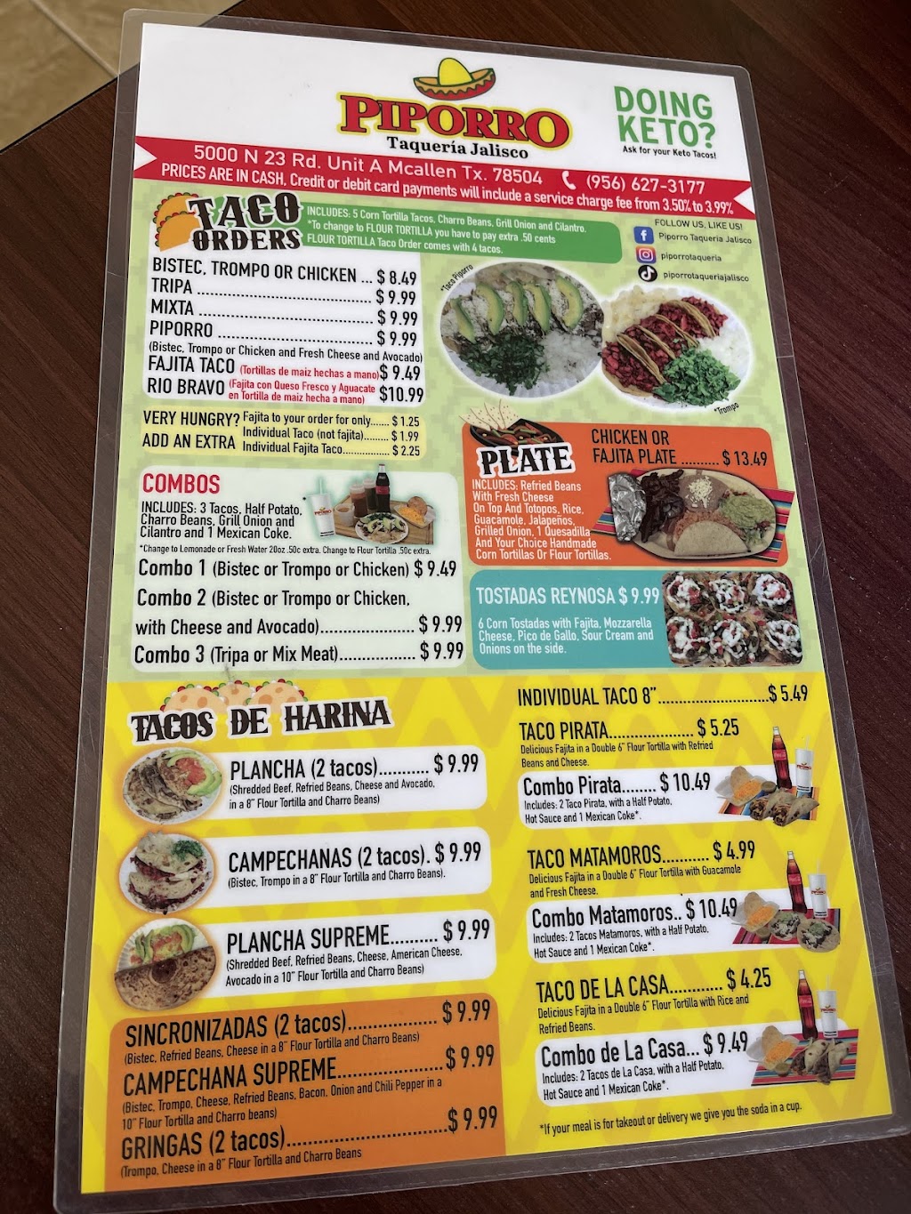 Piporro Taqueria Jalisco | restaurant | 5000 N 23rd St A, McAllen, TX 78504, USA | 9566273177 OR +1 956-627-3177