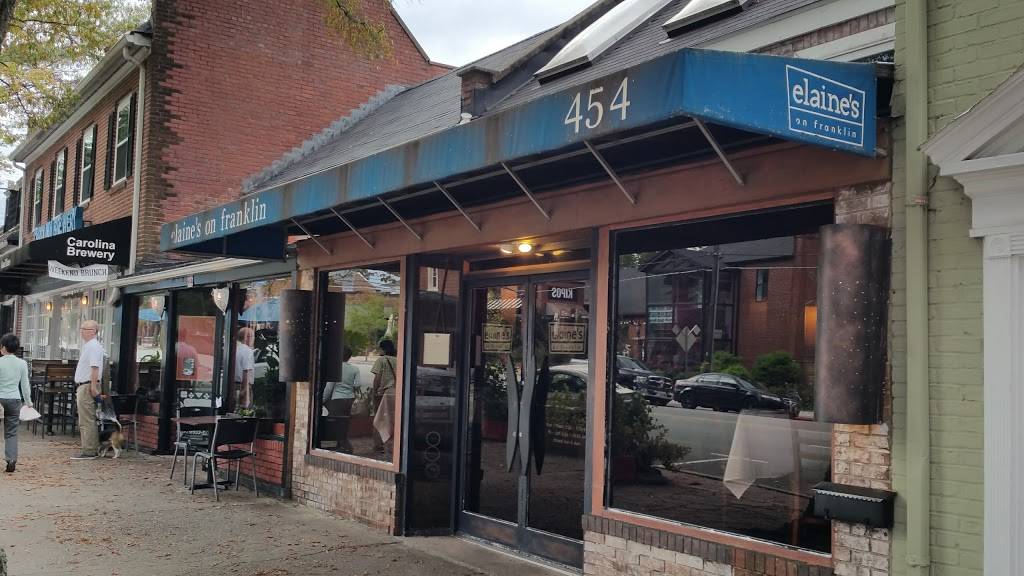 Elaines On Franklin | restaurant | 454 W Franklin St, Chapel Hill, NC 27516, USA | 9199602770 OR +1 919-960-2770