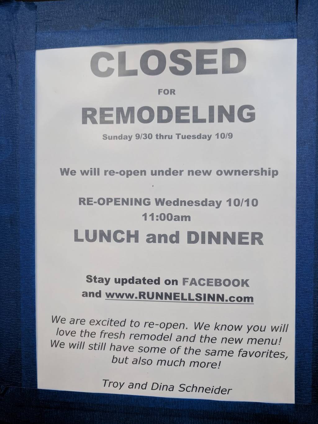 Runnells Inn | restaurant | 100 Brown St, Runnells, IA 50237, USA | 5159669352 OR +1 515-966-9352