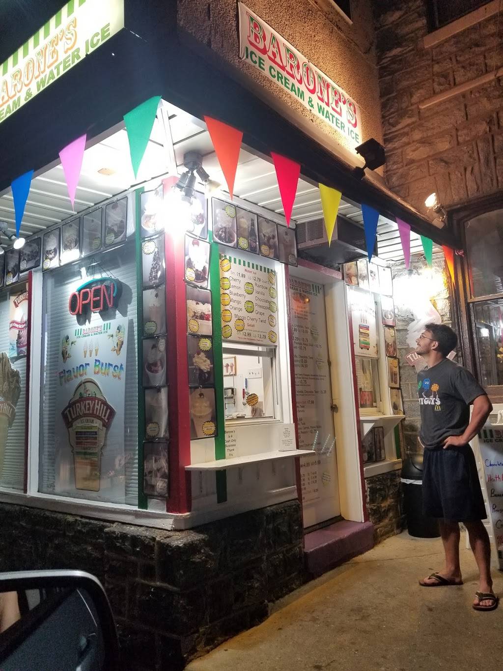 Barones Waterice & Ice cream | restaurant | 532 Burmont Rd, Drexel Hill, PA 19026, USA | 6107421017 OR +1 610-742-1017