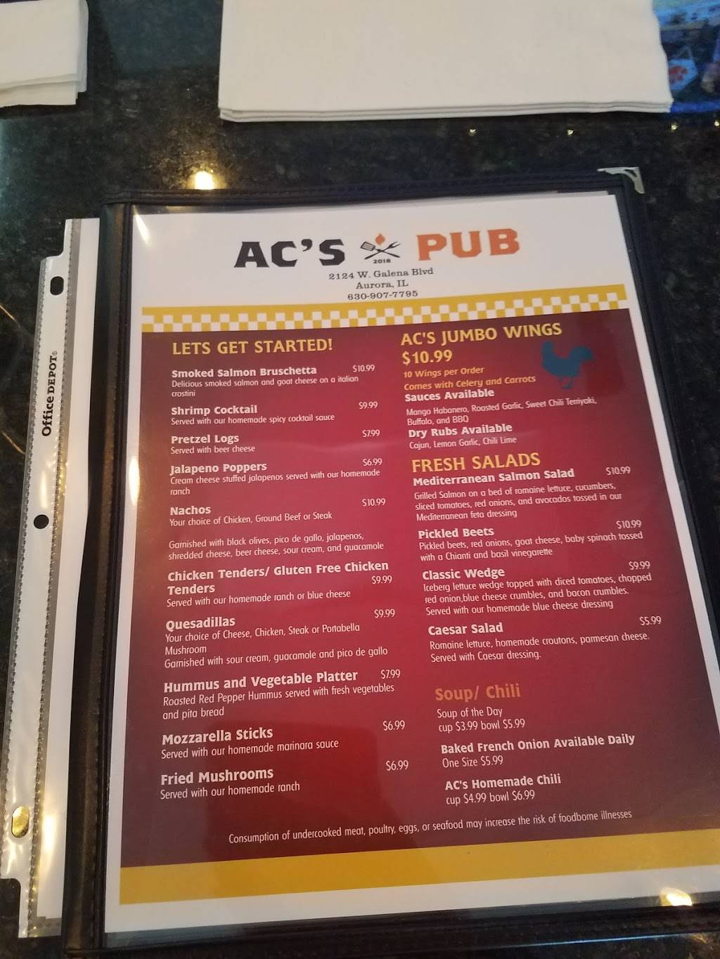 ACS Pub | restaurant | 2124 W Galena Blvd, Aurora, IL 60506, USA | 6309077795 OR +1 630-907-7795