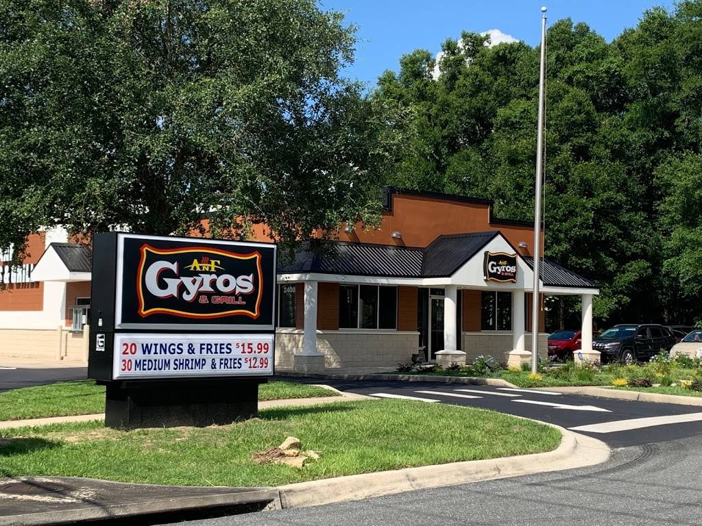 Anf gyros & grill (ocala) | restaurant | 2400 SW 19th Avenue Rd, Ocala, FL 34471, USA | 3522377376 OR +1 352-237-7376