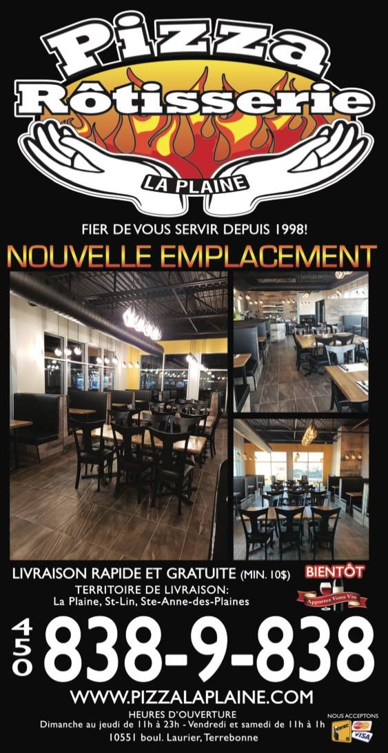 Pizza Laplaine 2 Pour 1 | restaurant | 10551 Boulevard Laurier #135, Terrebonne, QC J7M 1V5, Canada | 4508389838 OR +1 450-838-9838