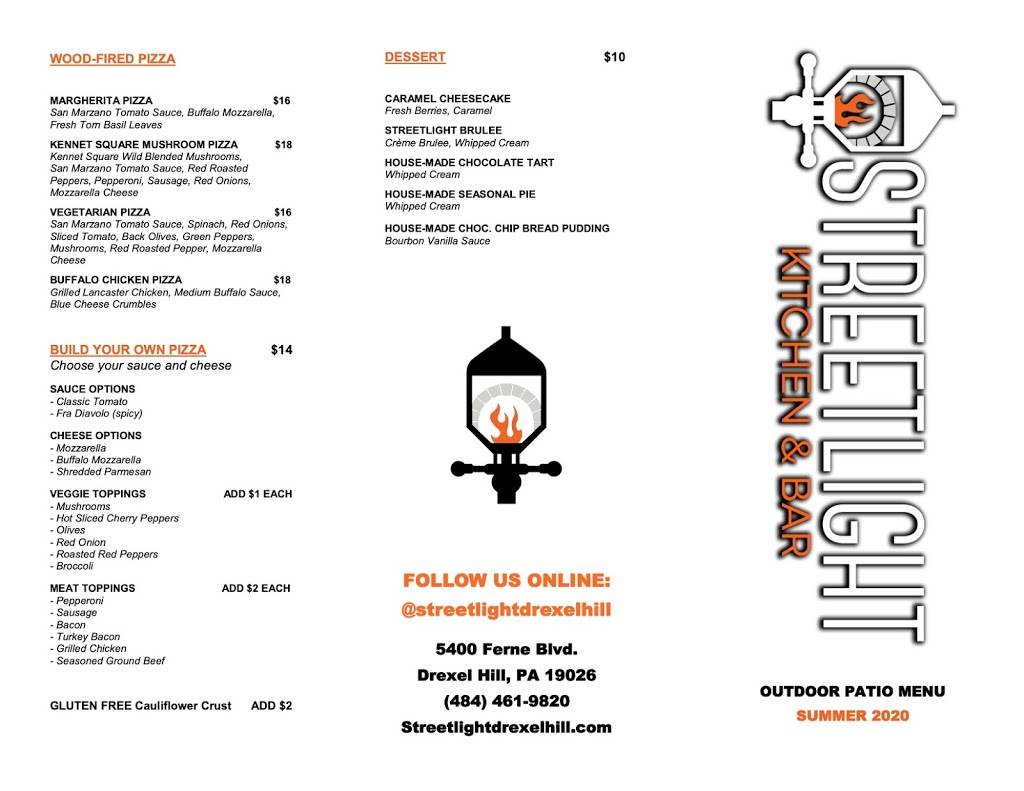 Streetlight Kitchen & Bar | restaurant | Ferne Blvd, Drexel Hill, PA 19026, USA | 4844619820 OR +1 484-461-9820