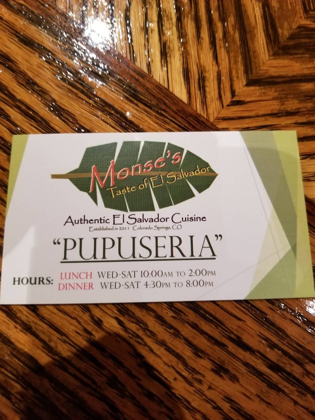 Monses Pupuseria | restaurant | 115 S 25th St, Colorado Springs, CO 80904, USA | 7192430877 OR +1 719-243-0877