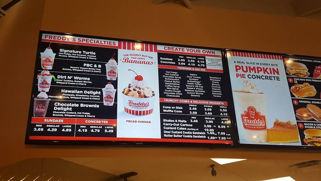 Freddys Frozen Custard & Steakburgers | restaurant | 21467 N John Wayne Pkwy, Maricopa, AZ 85139, USA | 5205685060 OR +1 520-568-5060
