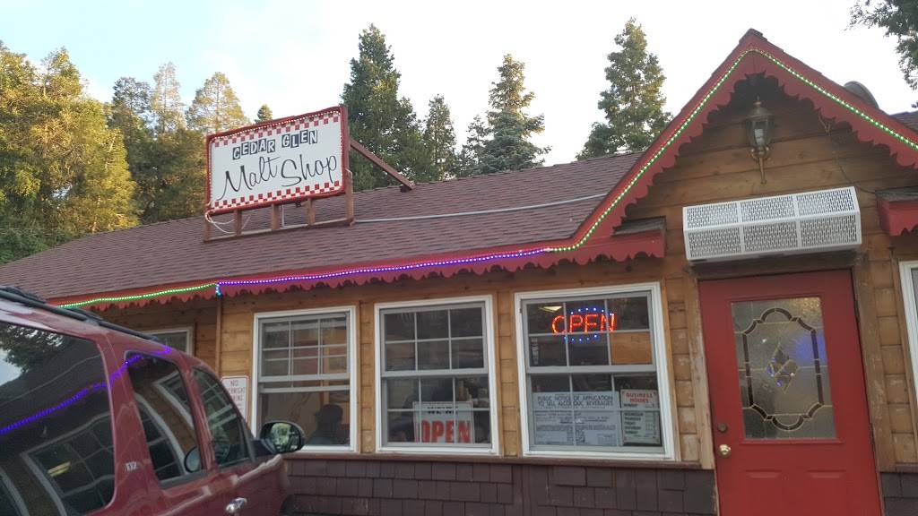 Cedar Glen Malt Shop | restaurant | 29125 Hook Creek Rd, Cedar Glen, CA 92321, USA | 9094851926 OR +1 909-485-1926