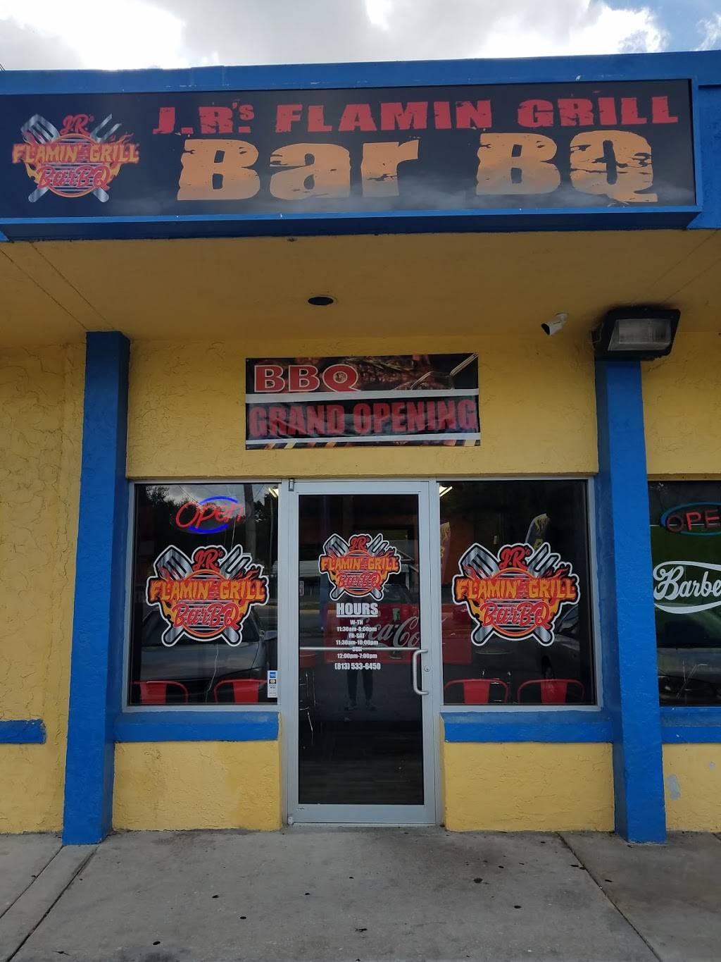 J.Rs Flamin Grill BAR B Q | restaurant | 1613 E M.L.K. Jr Blvd, Tampa, FL 33610, USA | 8135336450 OR +1 813-533-6450