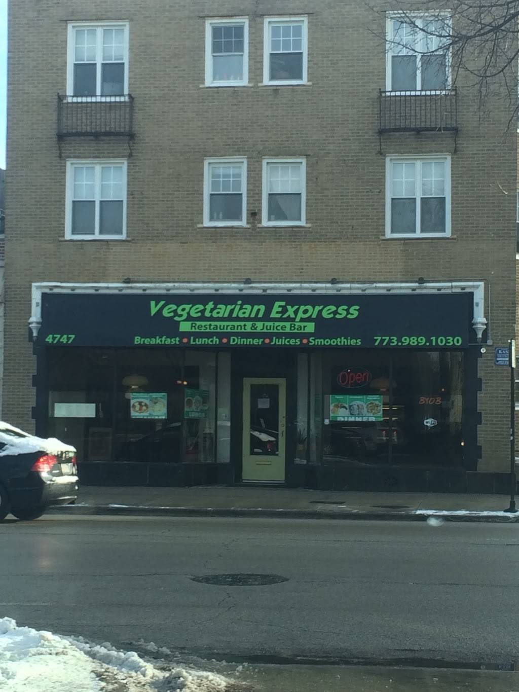Vegetarian Express | restaurant | 4747 N Damen Ave, Chicago, IL 60625, USA | 7739891030 OR +1 773-989-1030