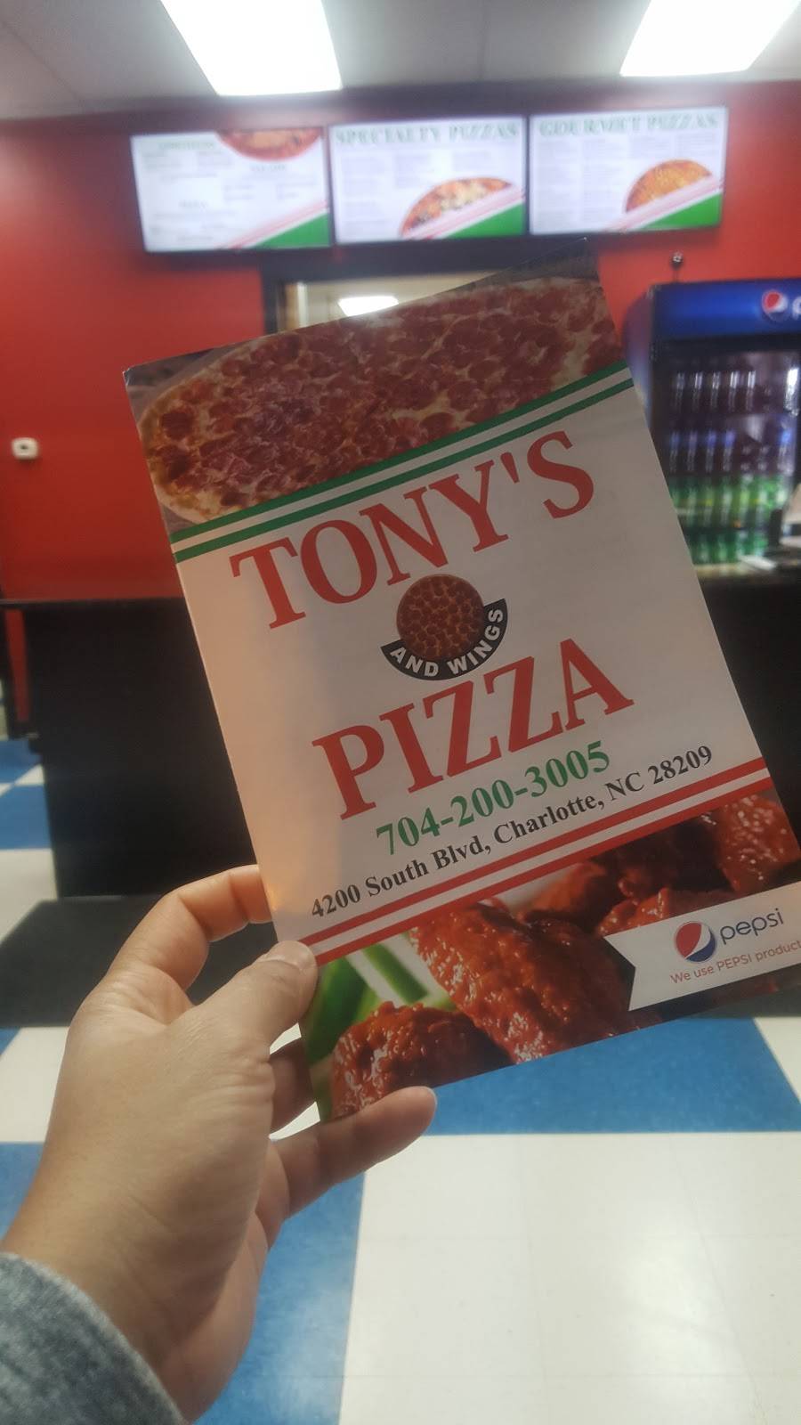 Tonys Pizza and Wings | restaurant | 4200 South Blvd, Charlotte, NC 28209, USA | 7042003005 OR +1 704-200-3005