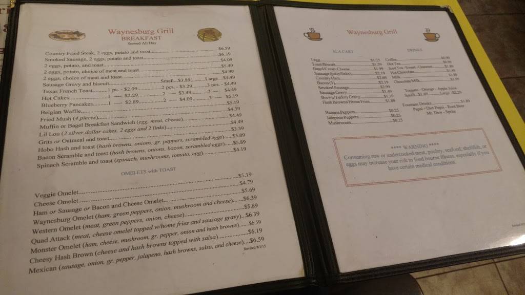 Waynesburg Grill | restaurant | 135 E Lisbon St, Waynesburg, OH 44688, USA | 3308664183 OR +1 330-866-4183
