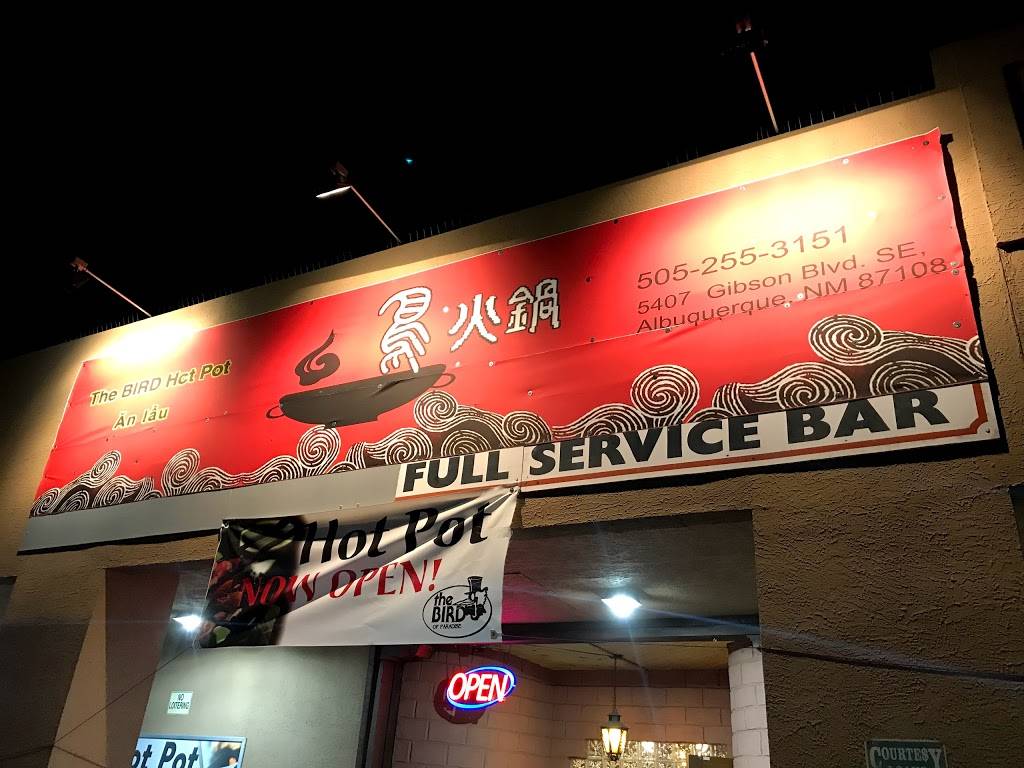 The Bird Hot Pot and Sushi | restaurant | 5407 Gibson Blvd SE, Albuquerque, NM 87108, USA | 5052553151 OR +1 505-255-3151