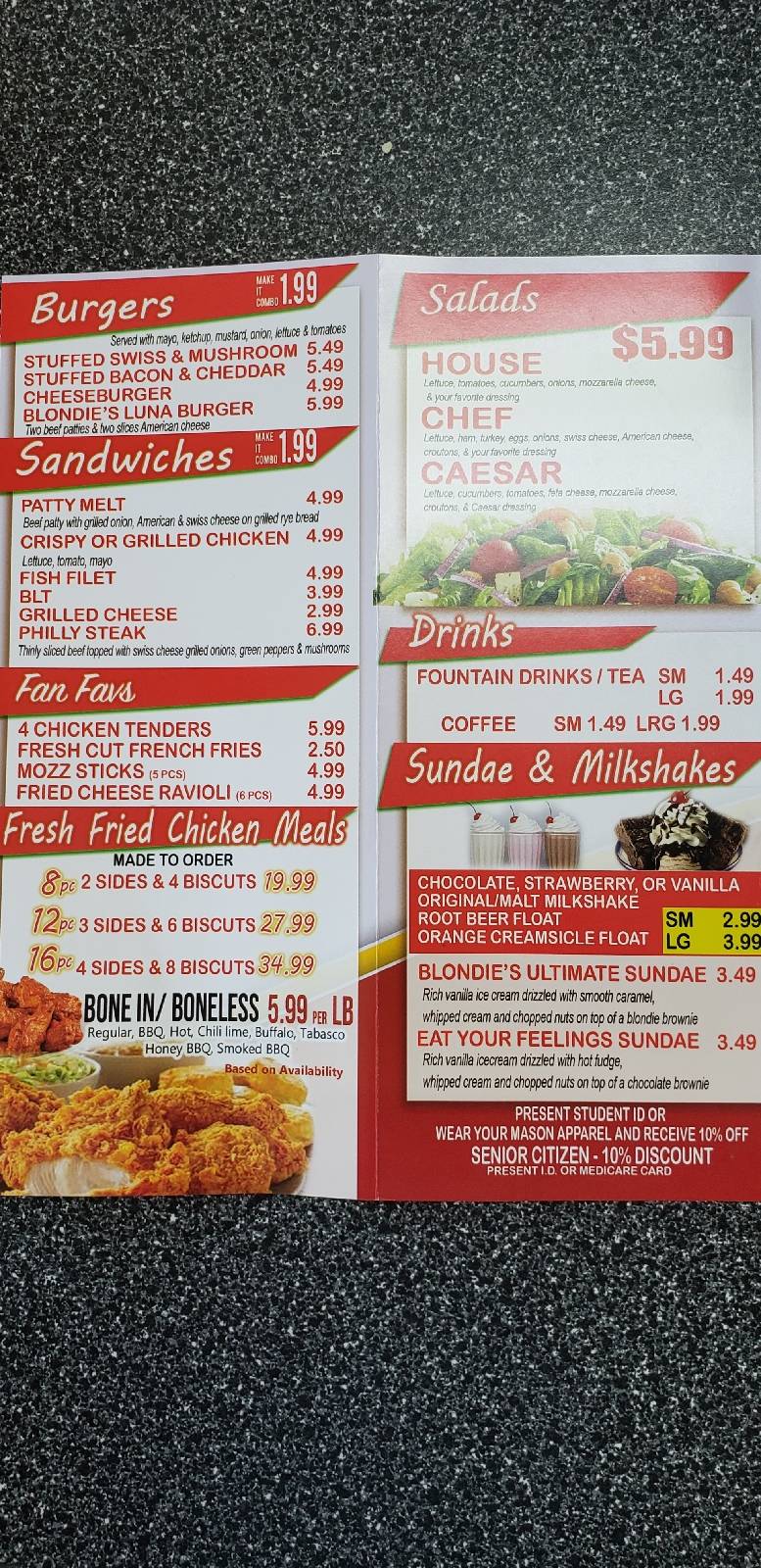 Blondies Diner & Pizzaeria | restaurant | 4180 Luna Pier Rd, Luna Pier, MI 48157, USA | 7343448225 OR +1 734-344-8225