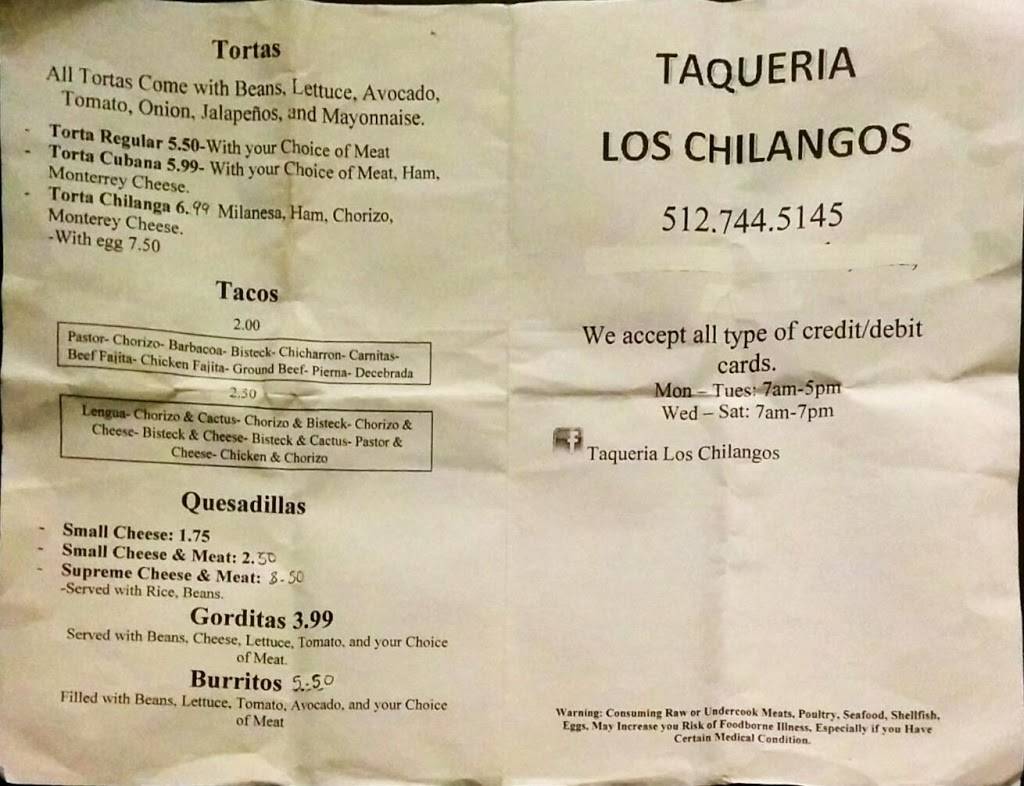 Taqueria Los Chilangos | restaurant | 10120 Manchaca Rd, Austin, TX 78748, USA | 5127445145 OR +1 512-744-5145