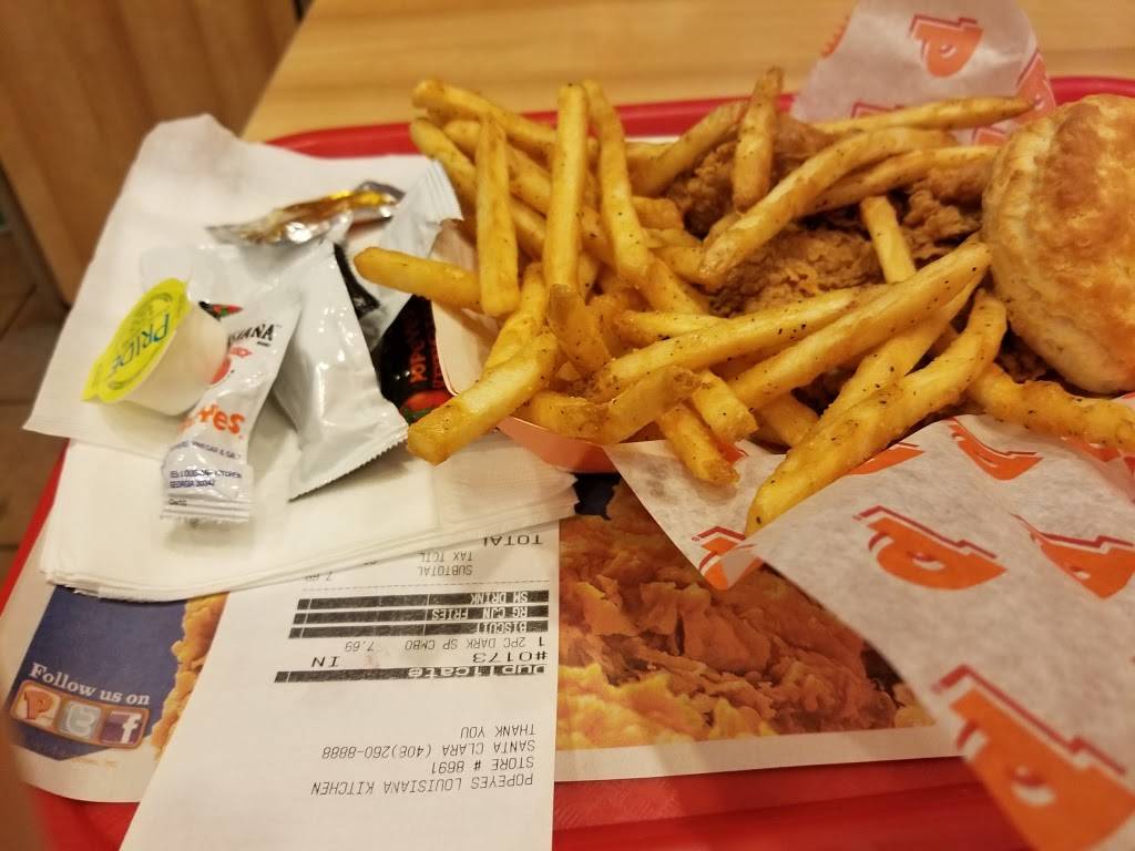 Popeyes Louisiana Kitchen | restaurant | 1790 El Camino Real, Santa Clara, CA 95050, USA | 4082490516 OR +1 408-249-0516