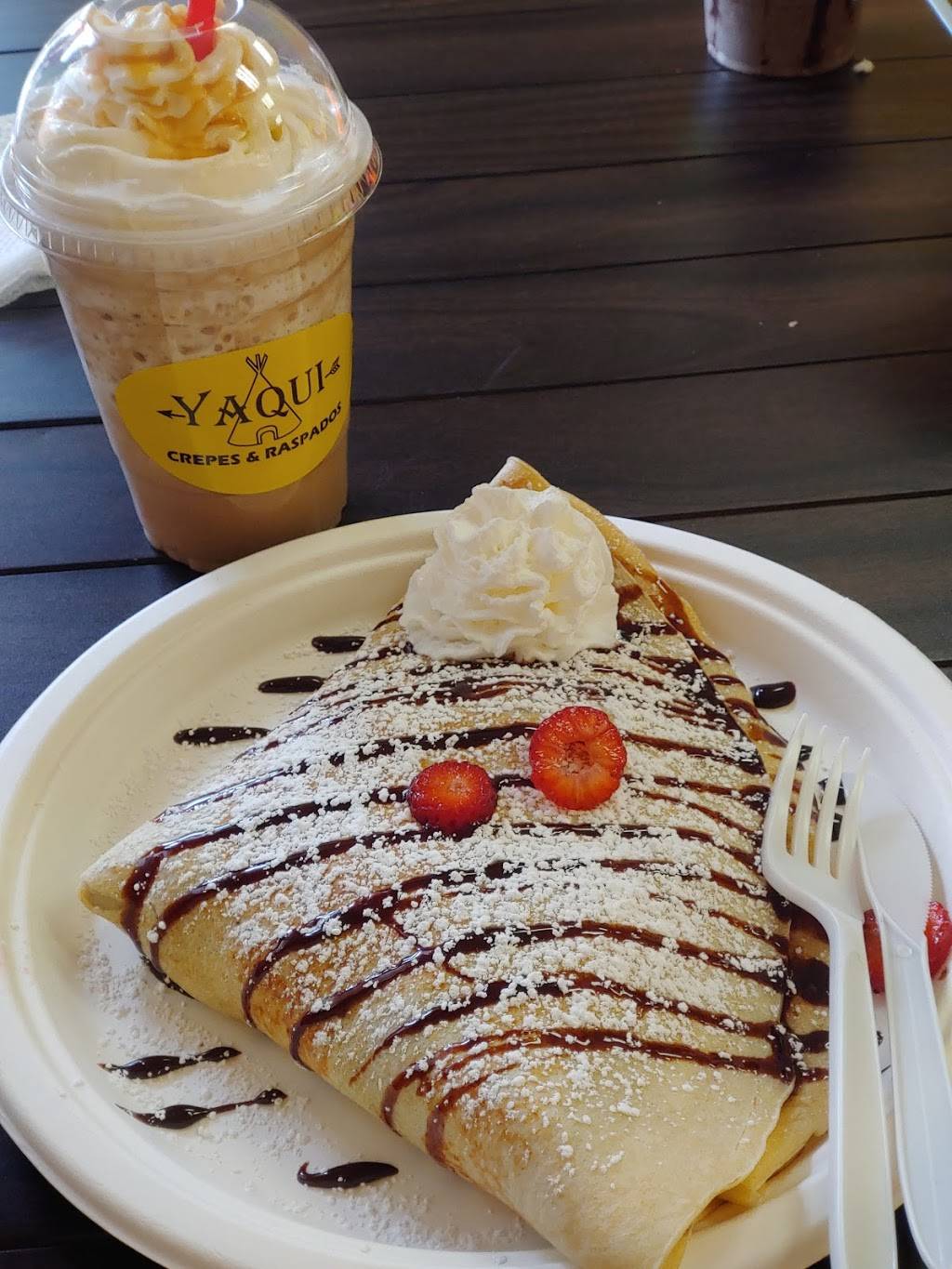 Yaqui Crepes & Raspados | cafe | 14150 Van Nuys Blvd, Arleta, CA 91331, USA | 8184855068 OR +1 818-485-5068