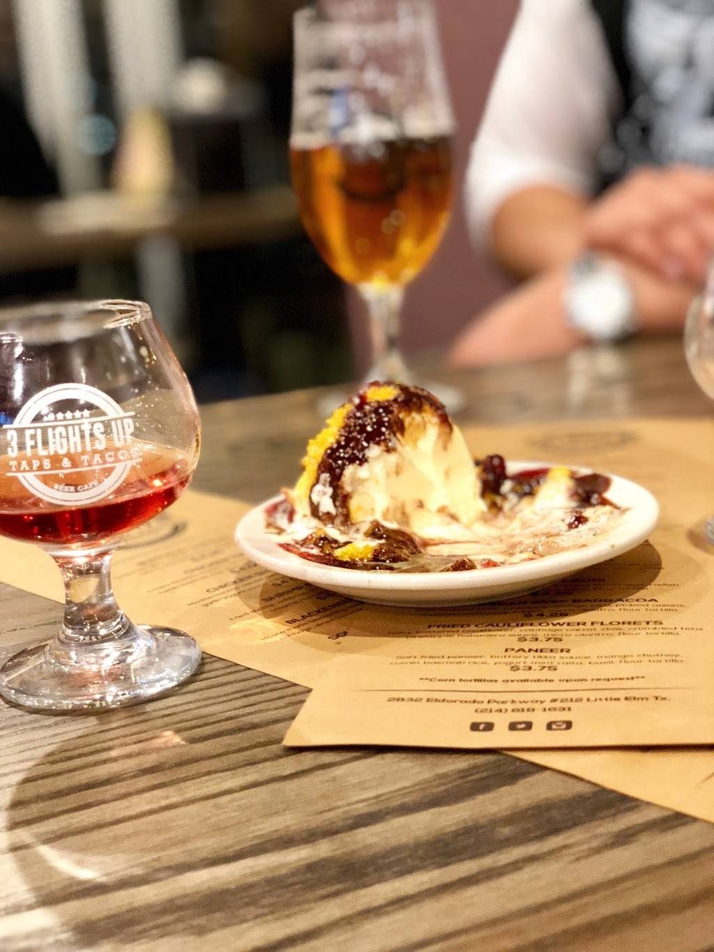 3 Flights Up Taps & Tacos | restaurant | 2832 Eldorado Pkwy # 212, Little Elm, TX 75068, USA | 2146181631 OR +1 214-618-1631