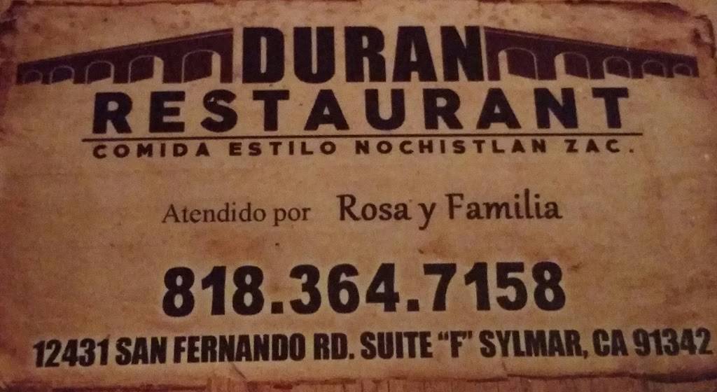 Restaurant Duran Y Familia | restaurant | 12431 San Fernando Rd, Sylmar, CA 91342, USA | 8183647158 OR +1 818-364-7158