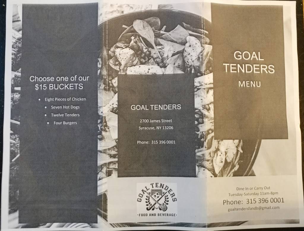Goal Tenders food and beverage | restaurant | 2700 James St, Syracuse, NY 13206, USA | 3153960001 OR +1 315-396-0001