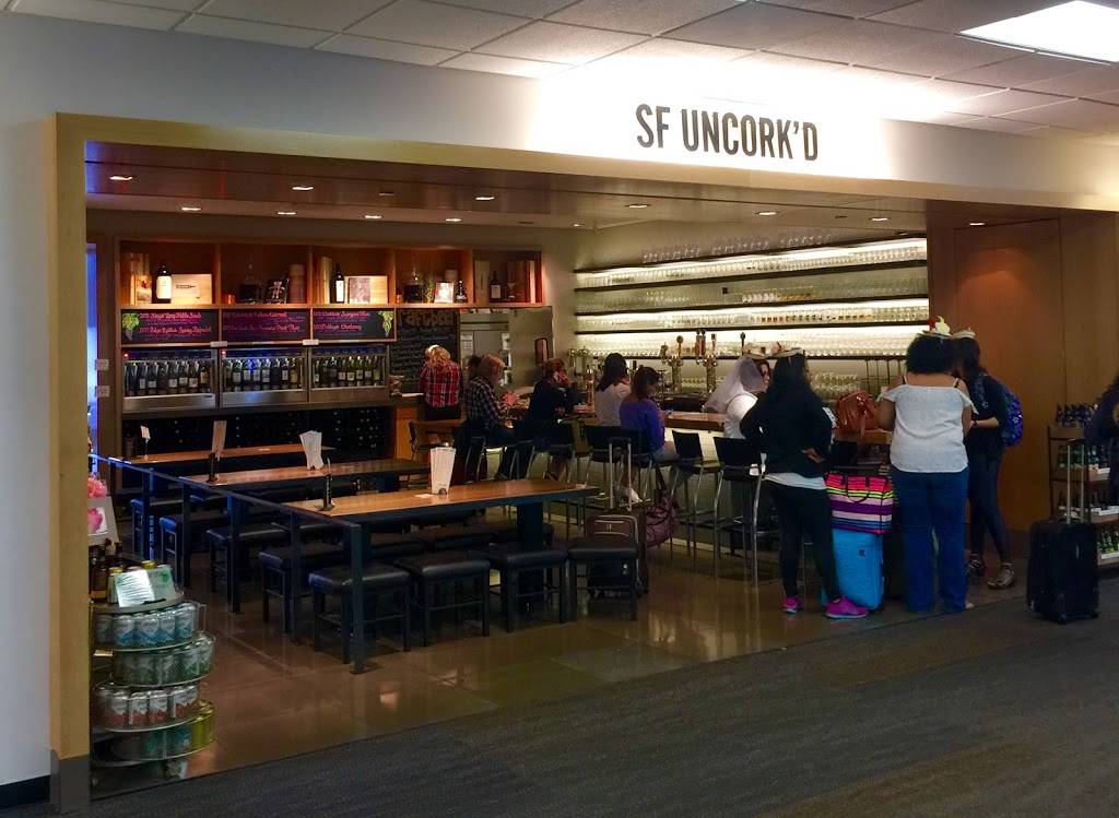 SF Uncorkd | restaurant | terminal 3 San Francisco International Airport, San Francisco, CA 94128, USA | 6508218975 OR +1 650-821-8975