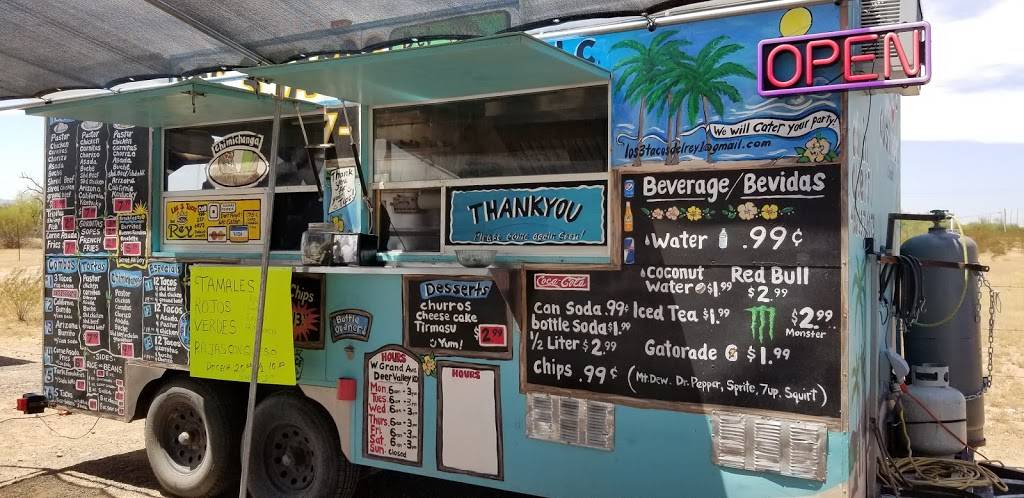 Los 3 Tacos Del Rey (Mobile Food Truck and Catering) | restaurant | 16949 W Deer Valley Rd, Surprise, AZ 85387, USA | 4802576073 OR +1 480-257-6073