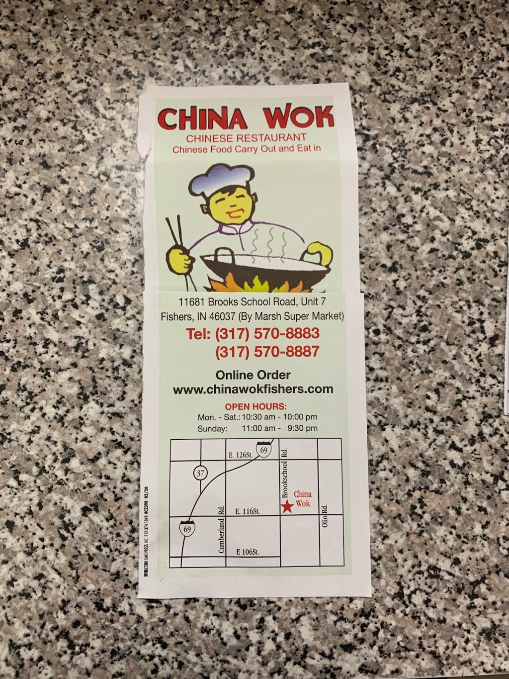 China Wok | restaurant | 11681 Brooks School Rd, Fishers, IN 46037, USA | 3175708883 OR +1 317-570-8883