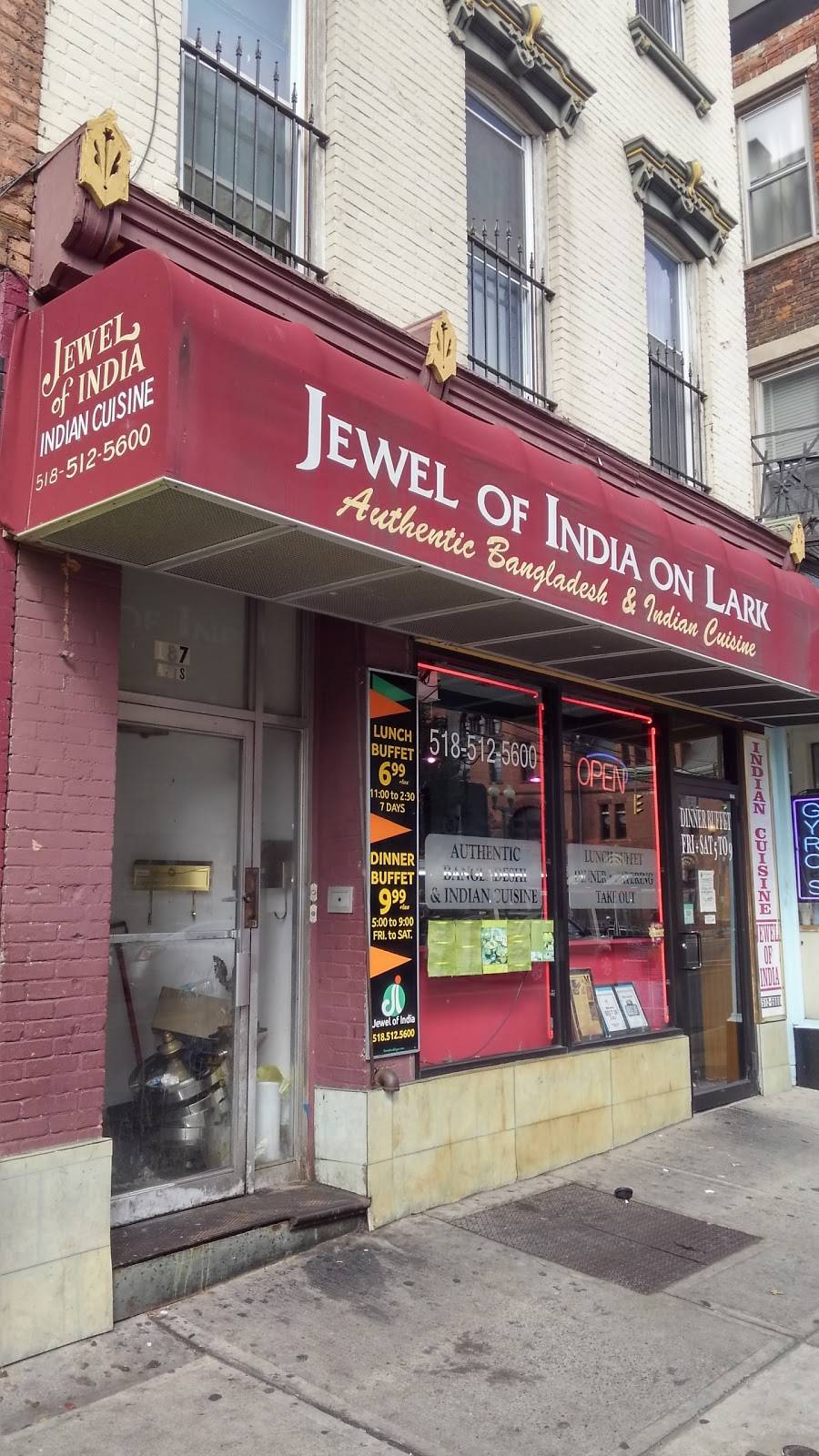 Jewel of India | restaurant | 187 Lark St, Albany, NY 12210, USA | 5185125600 OR +1 518-512-5600