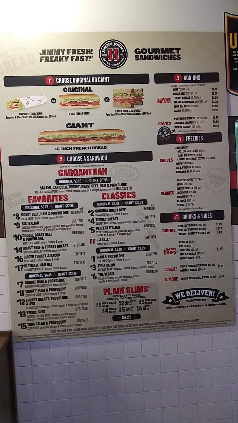 Jimmy Johns | meal delivery | 4998 Highland Rd Suite D, Waterford Twp, MI 48329, USA | 2486180500 OR +1 248-618-0500