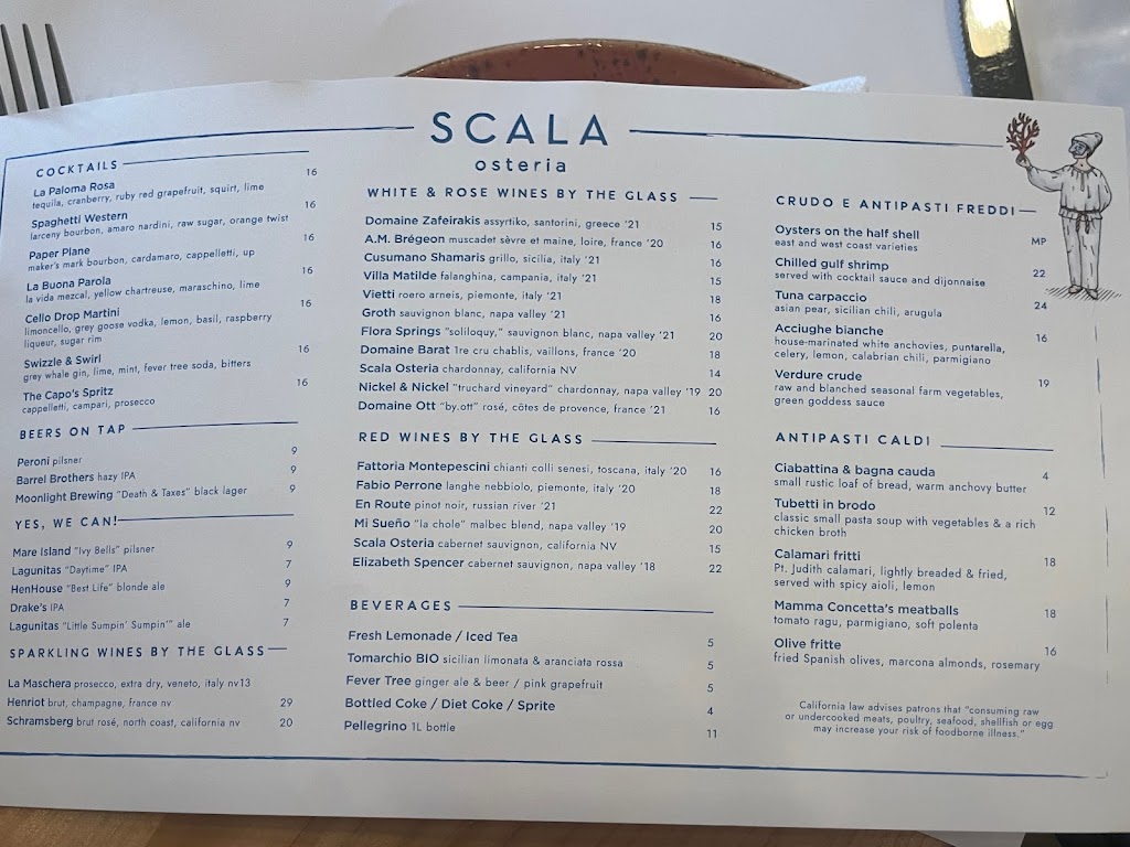 Scala Osteria & Bar | restaurant | 1141 1st St, Napa, CA 94559, USA | 7076374380 OR +1 707-637-4380