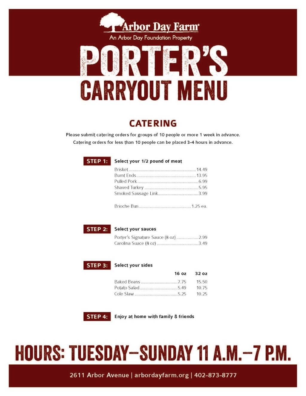 Porters | restaurant | 2611 Arbor Ave, Nebraska City, NE 68410, USA | 4028738777 OR +1 402-873-8777