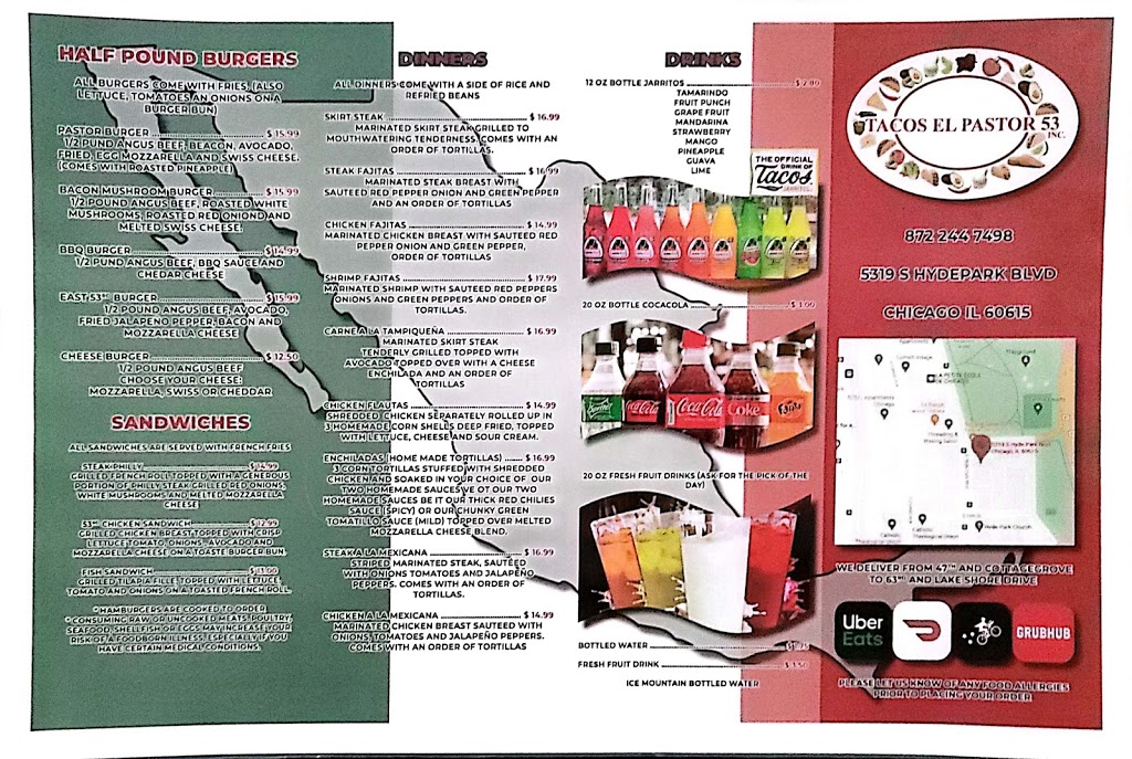 Tacos El Pastor 53 | restaurant | 5319 S Hyde Park Blvd, Chicago, IL 60615, USA | 8722447498 OR +1 872-244-7498