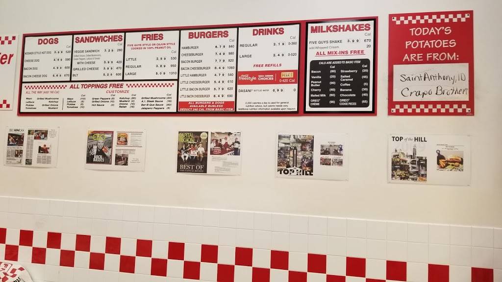 Five Guys | meal takeaway | 3930 Rainbow Blvd, Kansas City, KS 66103, USA | 9132622500 OR +1 913-262-2500