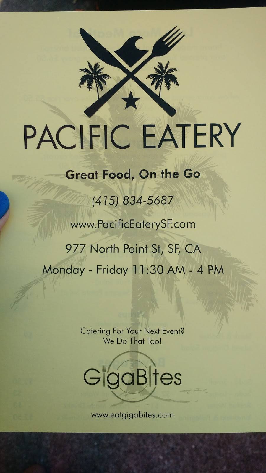 Pacific Eatery | restaurant | 977 North Point St, San Francisco, CA 94109, USA | 4158345687 OR +1 415-834-5687