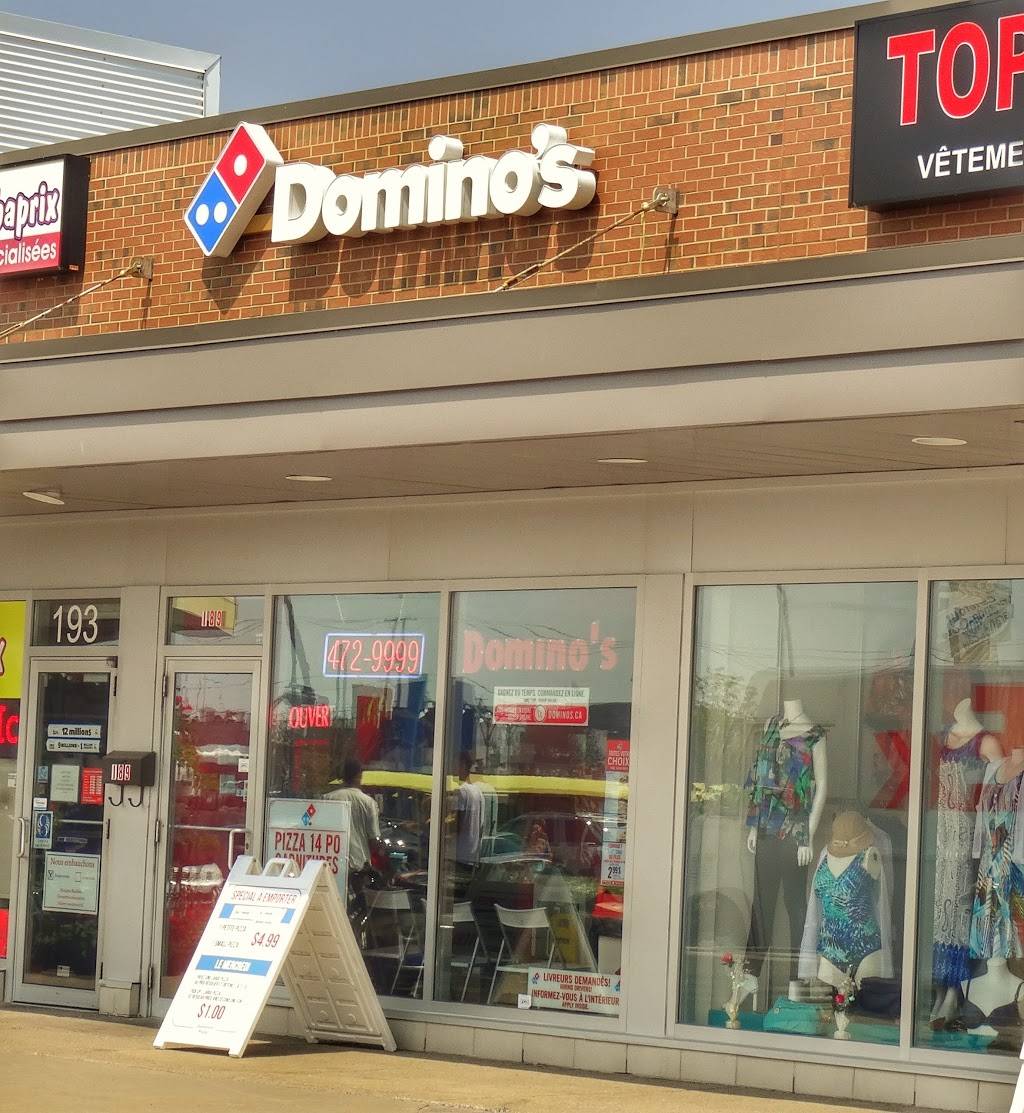 Dominos Pizza | meal delivery | 189 25e Av 25e Avenue, Saint-Eustache, QC J7P 2V1, Canada | 4504729999 OR +1 450-472-9999