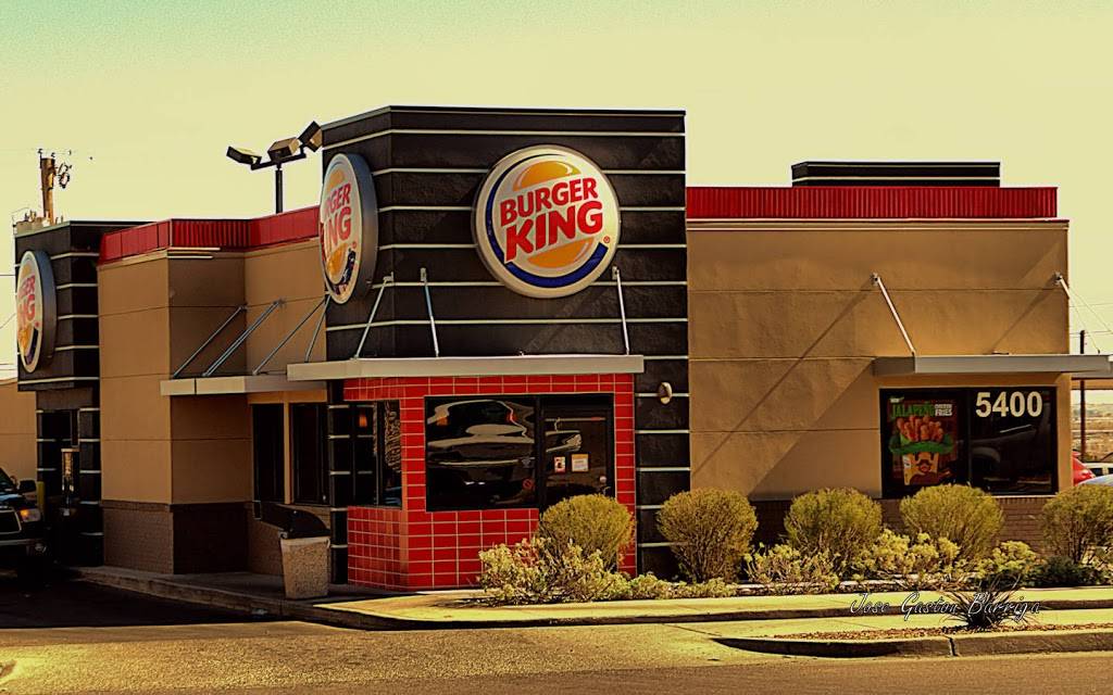 Burger King | restaurant | 5400 Dyer St, El Paso, TX 79904, USA | 9155622376 OR +1 915-562-2376