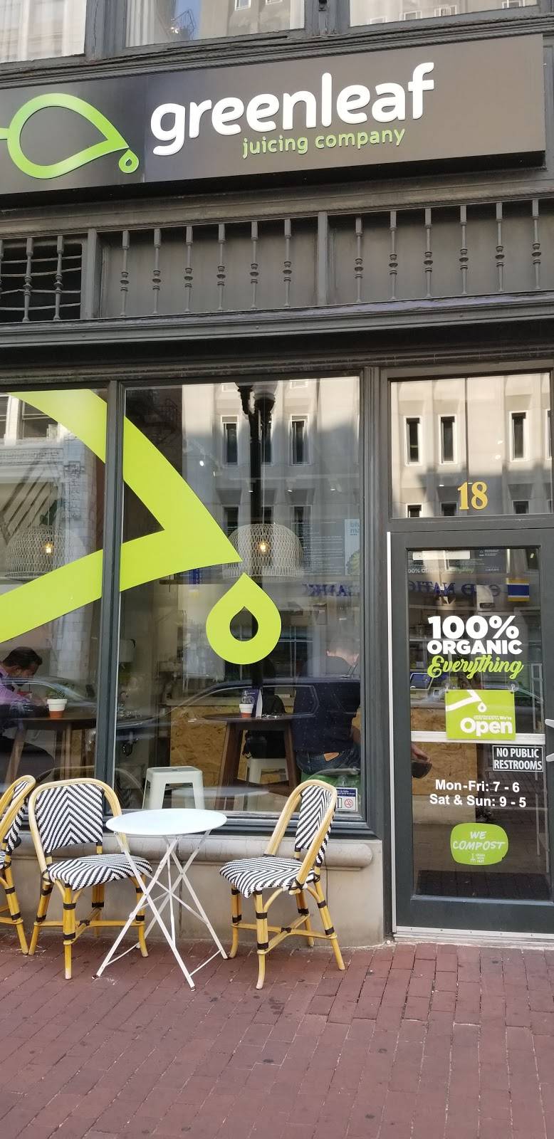 Greenleaf Juicing Company | restaurant | 18 N Meridian St, Indianapolis, IN 46204, USA | 3179866010 OR +1 317-986-6010