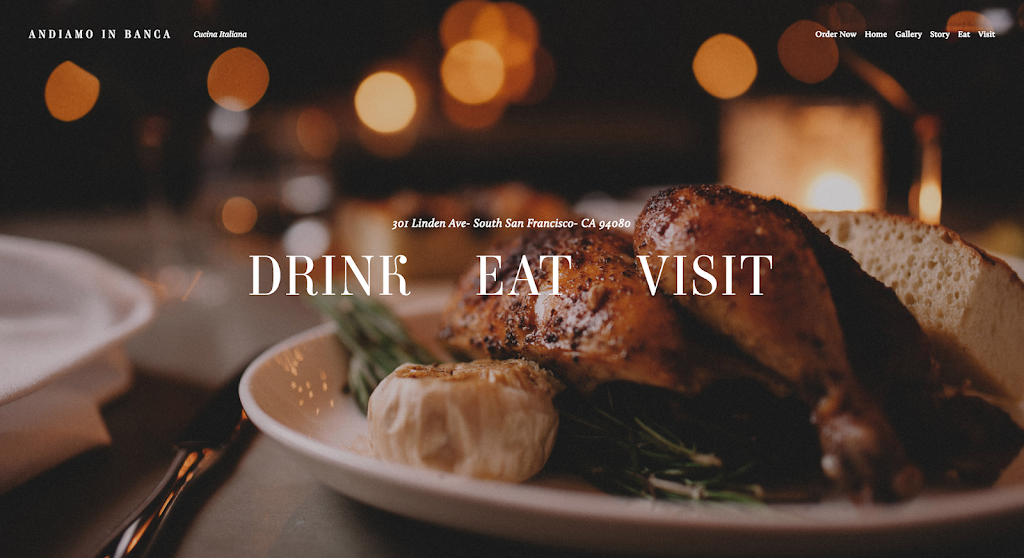 Andiamo in Banca | restaurant | 301 Linden Ave, South San Francisco, CA 94080, USA | 6507458811 OR +1 650-745-8811