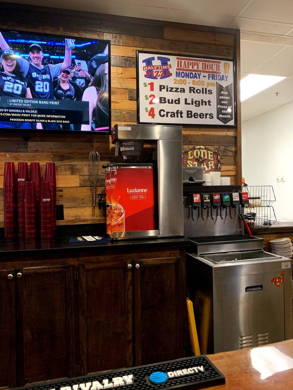 Halftime Pizza | restaurant | 7531 Bandera Rd #104, San Antonio, TX 78238, USA | 2106268000 OR +1 210-626-8000