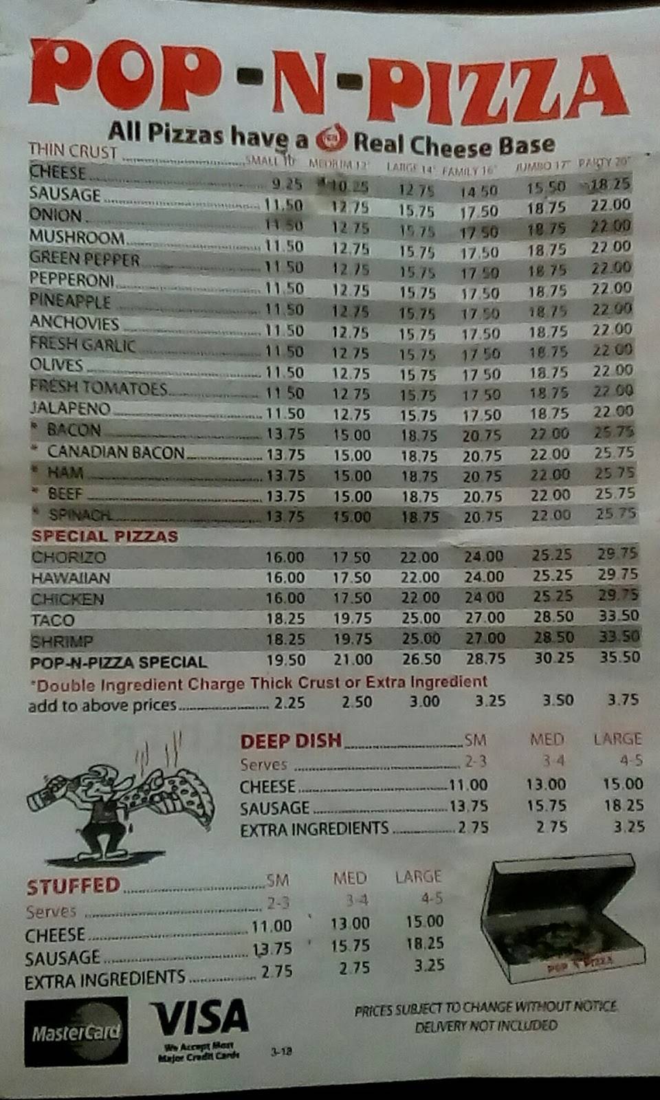 Pop-N-Pizza | restaurant | 3701 W 59th St, Chicago, IL 60629, USA | 7732848500 OR +1 773-284-8500