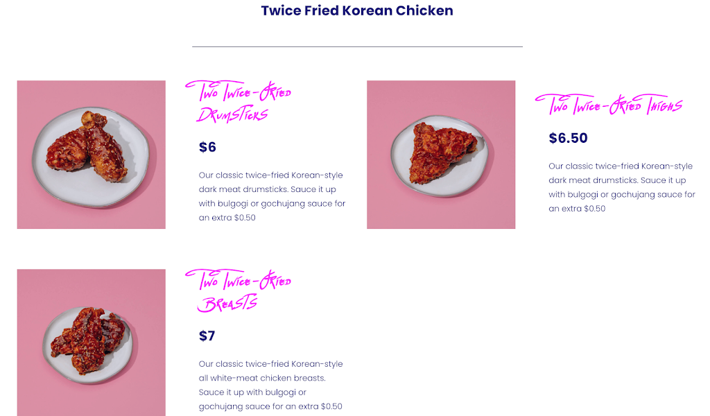 kpop chick! — N Central Expy | restaurant | 11411 N Central Expy, Dallas, TX 75243, USA | 4692574691 OR +1 469-257-4691