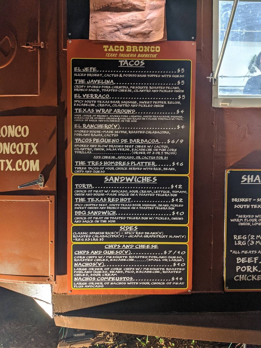 Taco Bronco | restaurant | 3220 Manor Rd, Austin, TX 78723, USA | 5125712326 OR +1 512-571-2326