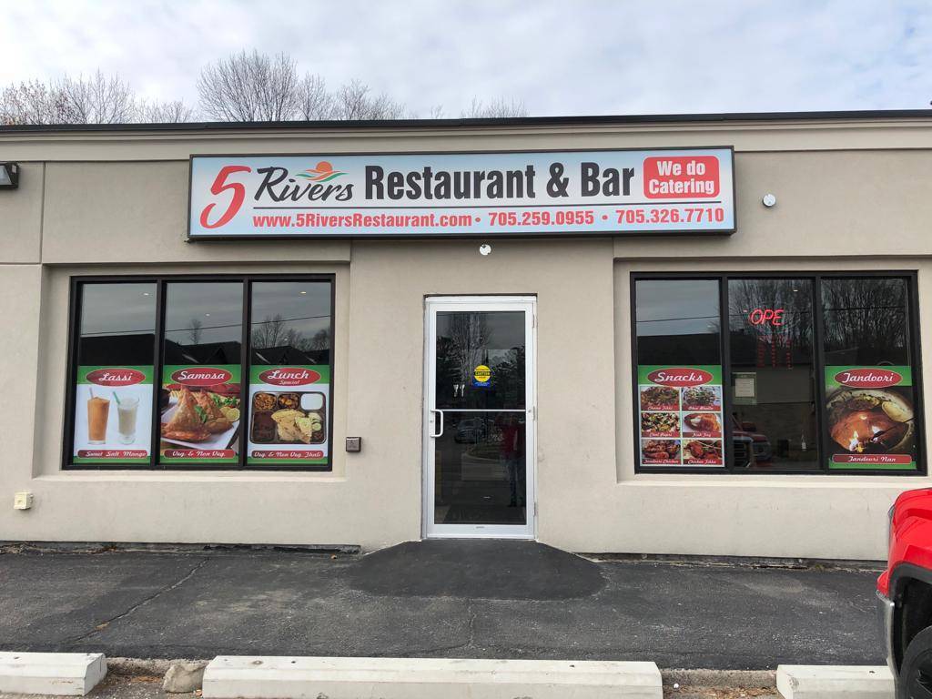 5 Rivers Indian Cuisine Restaurant & Bar -Orillia | restaurant | 1035 Mississaga St W, Orillia, ON L3V 3C7, Canada | 7052590955 OR +1 705-259-0955