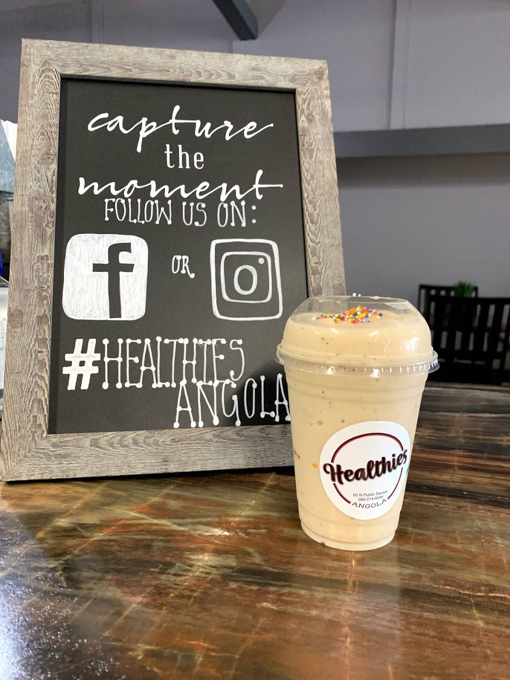 Healthies Angola | restaurant | 50 N Public Square, Angola, IN 46703, USA | 2602140044 OR +1 260-214-0044